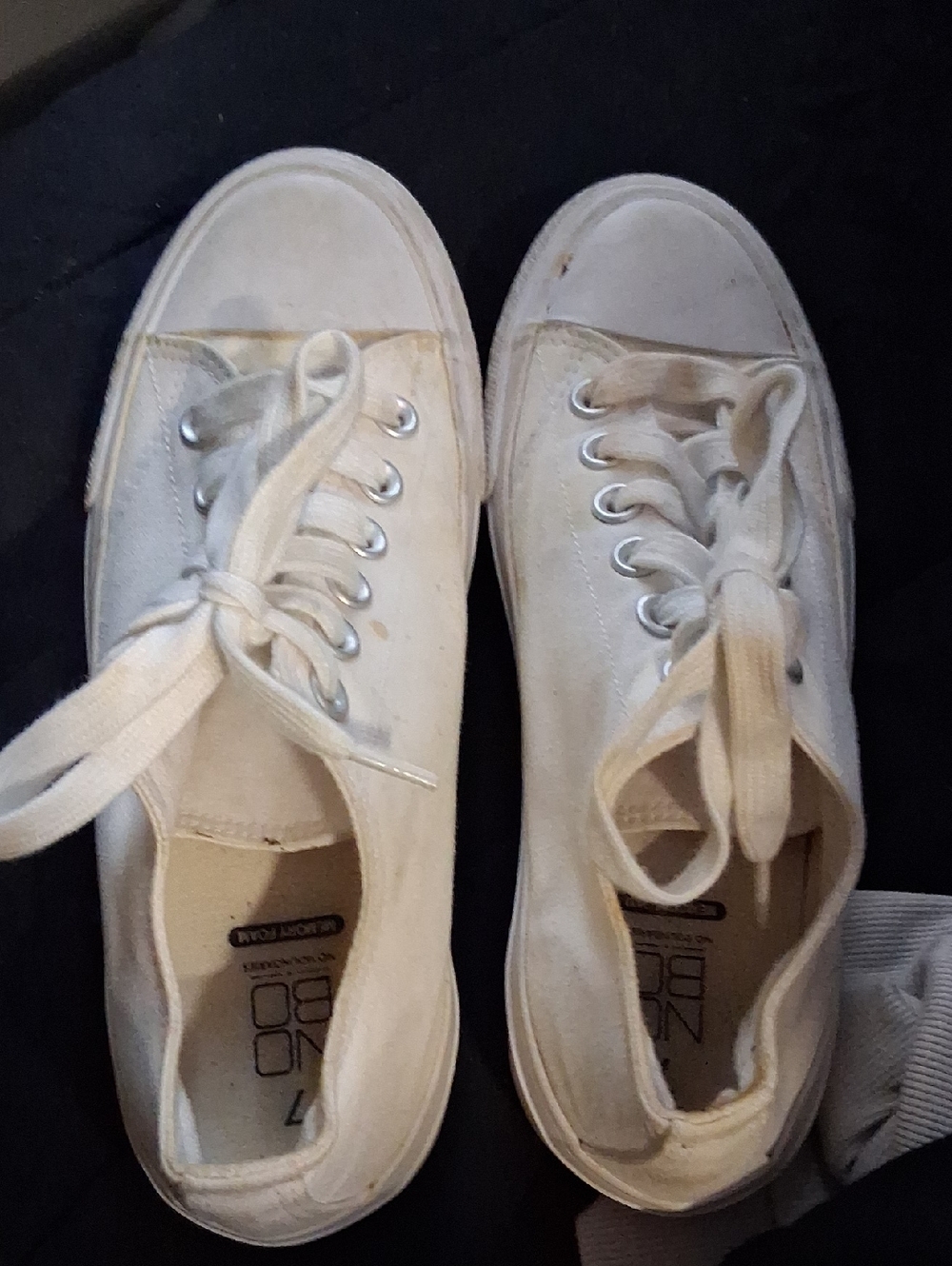 No Boundaries Cream White Canvas Sneakers